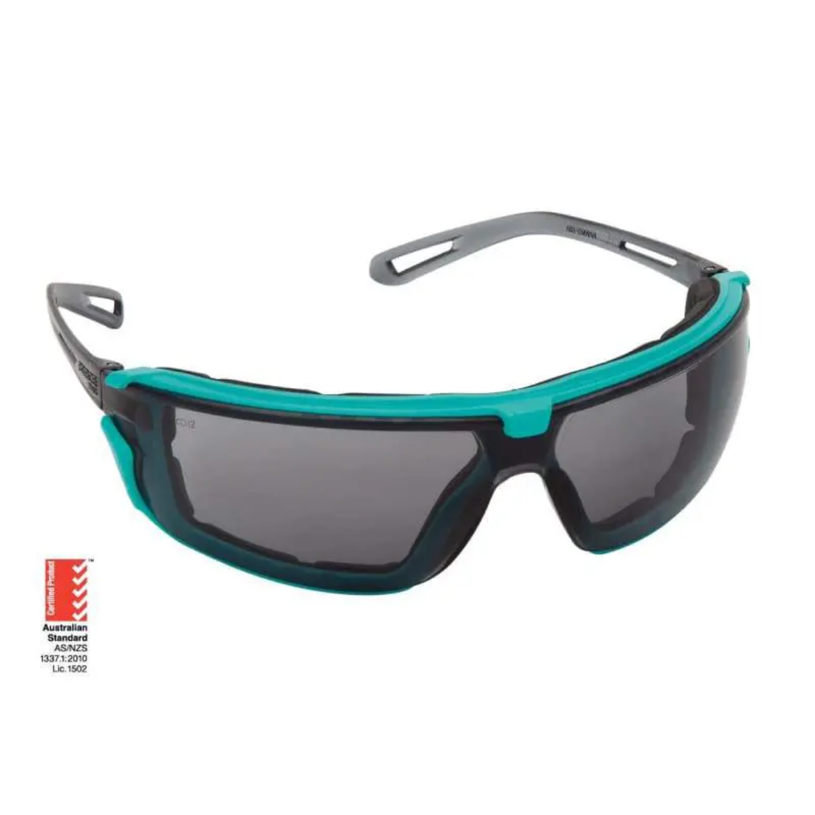Picture of Force360 Air Smoke Lens Safety Glasses with Gasket, Black/Blue