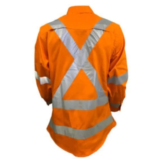 Picture of Tru Workwear, Womens, Shirt, Long Sleeve, Cotton Drill, Tape, NSW Rail