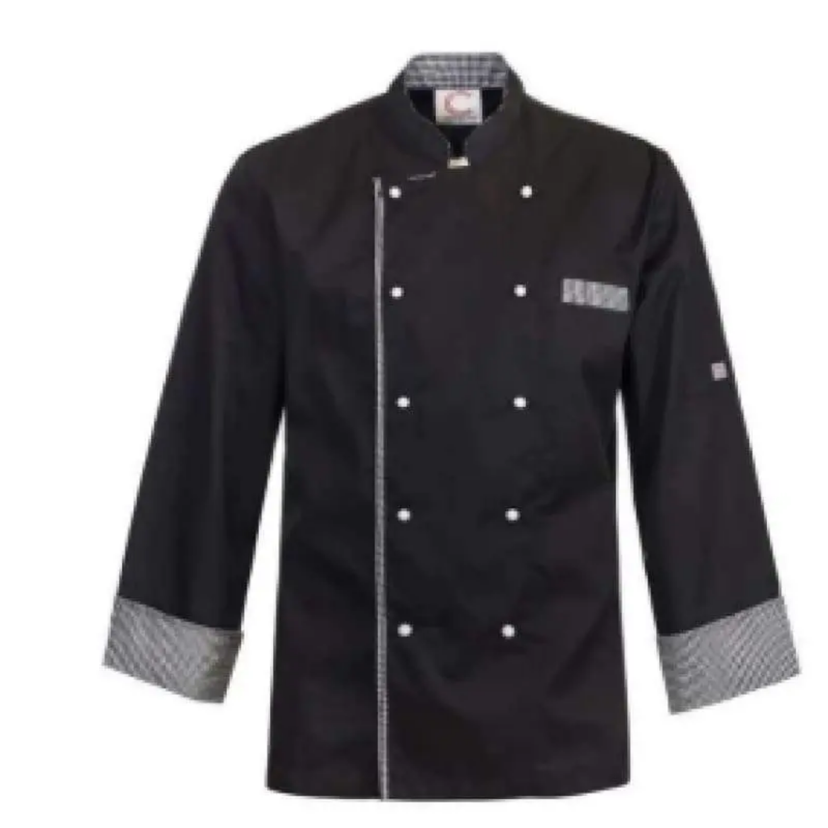 Picture of ChefsCraft, Executive Chef Lightweight Vented Jacket, Long Sleeve, Checked Detail