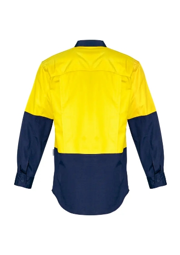 Picture of Syzmik, Mens Rugged Cooling Hi Vis Spliced L/S Shirt