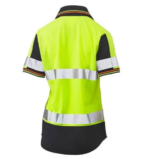 Picture of Bisley,Women's Taped Two Tone Hi Vis V-Neck Polo - Short Sleeve