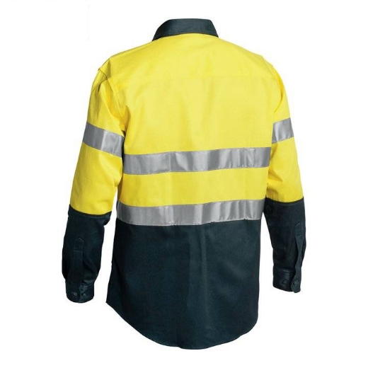 Picture of Bisley, Taped Hi Vis Drill Shirt Long Sleeve