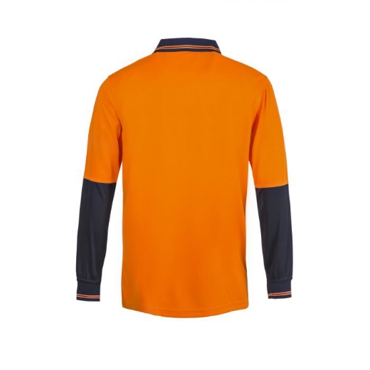 Picture of WorkCraft Hi-Vis Micromesh Polo Long Sleeve
