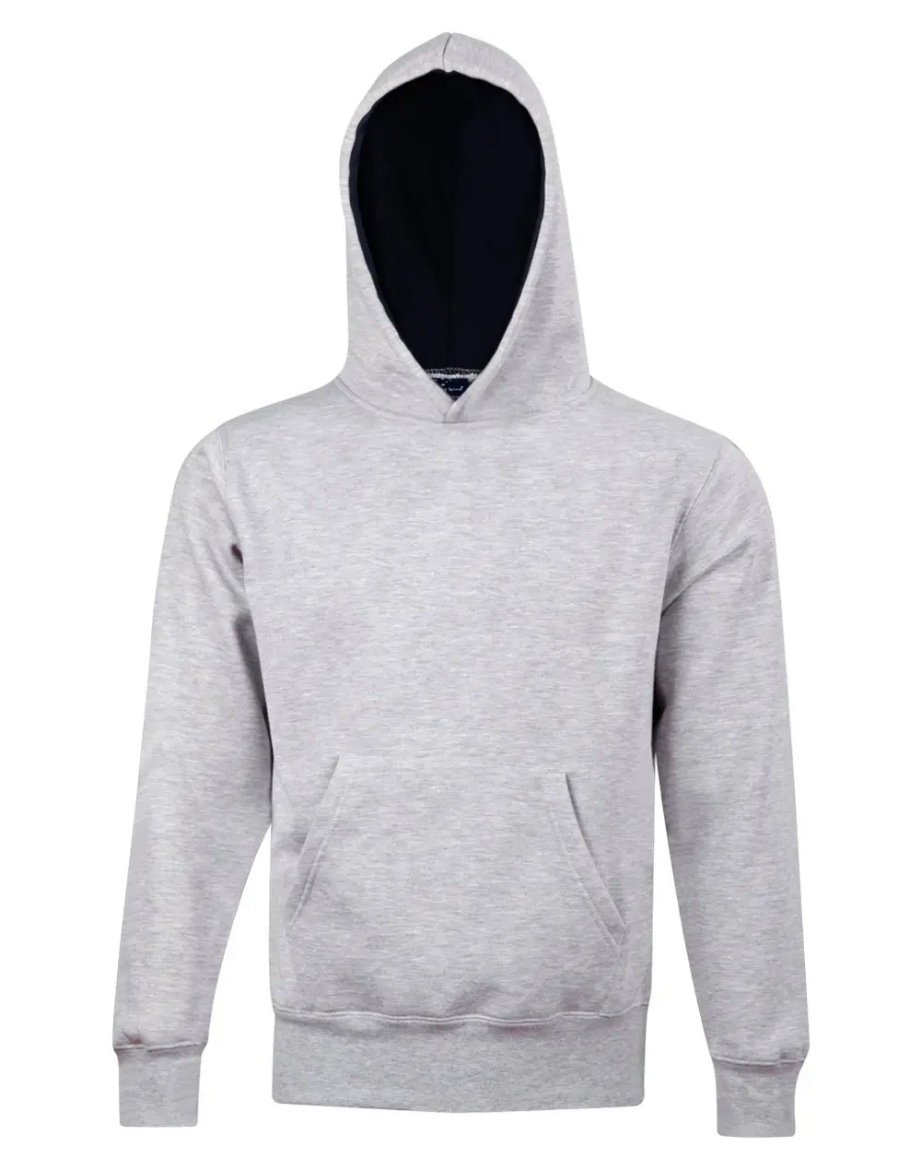 Picture of Winning Spirit, Kids' Close Front  Contrast Fleecy Hoodie