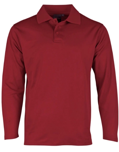 Picture of Winning Spirit, Mens Cotton Back Truedry L/S Polo