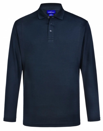 Picture of Winning Spirit, Mens Bamboo Charcoal L/S Polo