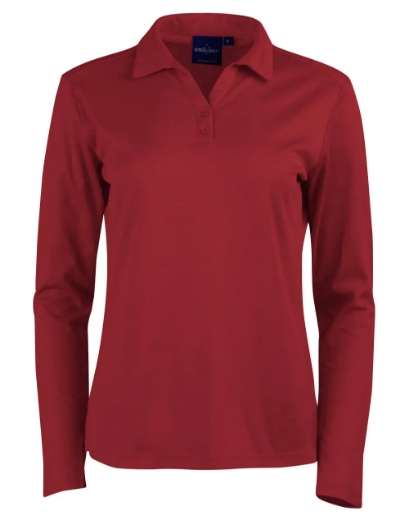 Picture of Winning Spirit, Ladies Cotton Back Truedry L/S Polo