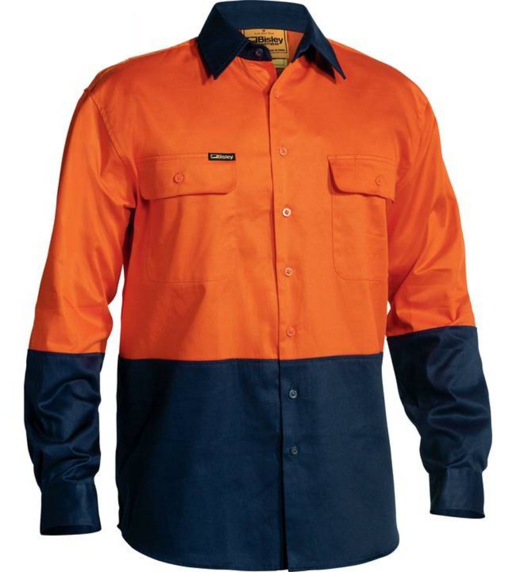 Picture of Bisley Recycled X Taped Hi Vis Drill Shirt
