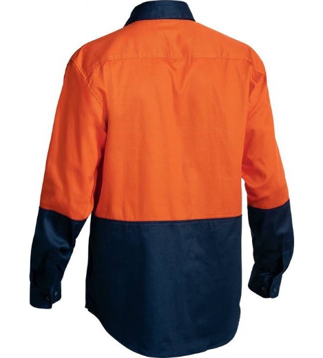 Picture of Bisley Recycled X Taped Hi Vis Drill Shirt