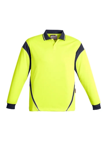 Picture of Syzmik, Mens Hi Vis L/S Aztec Polo