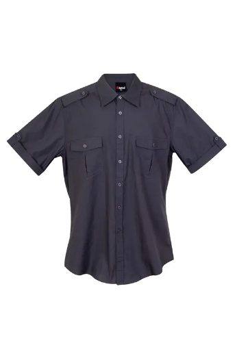 Picture of RAMO, Mens Military Short Sleeve Shirt