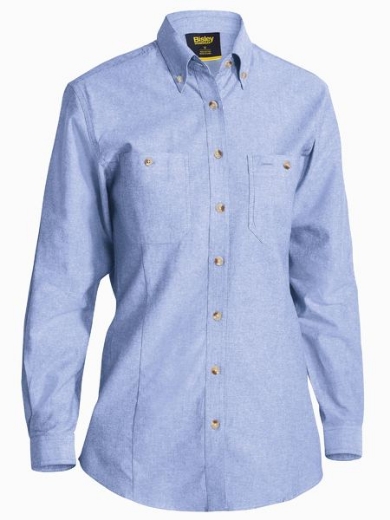 Picture of Bisley, Womens L/S Chambray Shirt