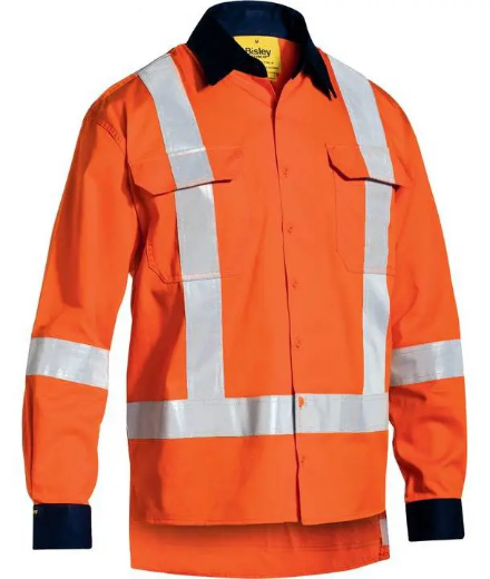 Picture of Bisley, Taped Hi Vis Ttmc Cool Lightweight Drill Shirt