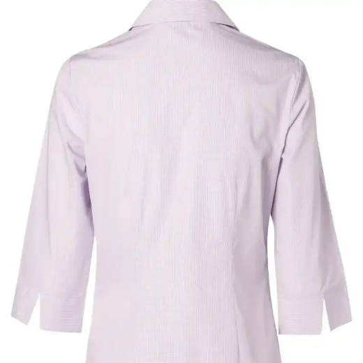 Picture of Winning Spirit, Ladies Mini Check 3/4 Sleeve Shirt