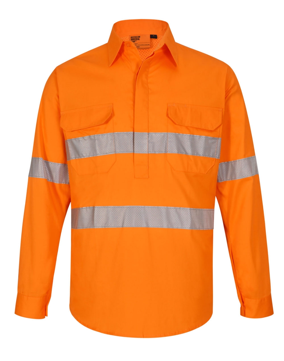 Picture of Winning Spirit, Unisex Hi Vis Cool-Breeze Closed Front LS Shirt