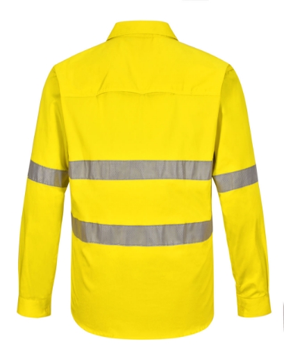 Picture of Winning Spirit, Unisex Hi Vis Cool-Breeze Closed Front LS Shirt