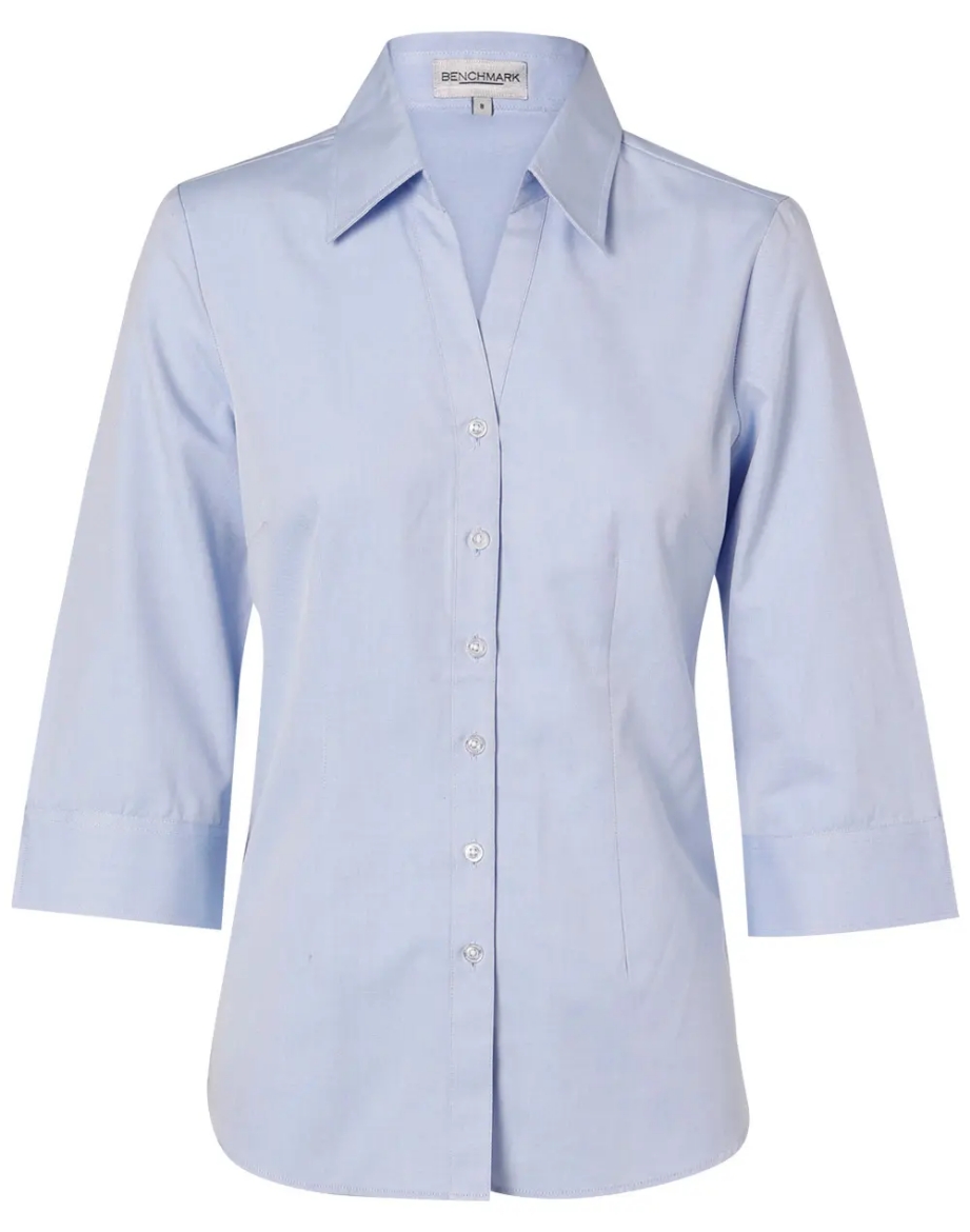 Picture of Winning Spirit, Ladies Oxford 3/4 Sleeve Shirt