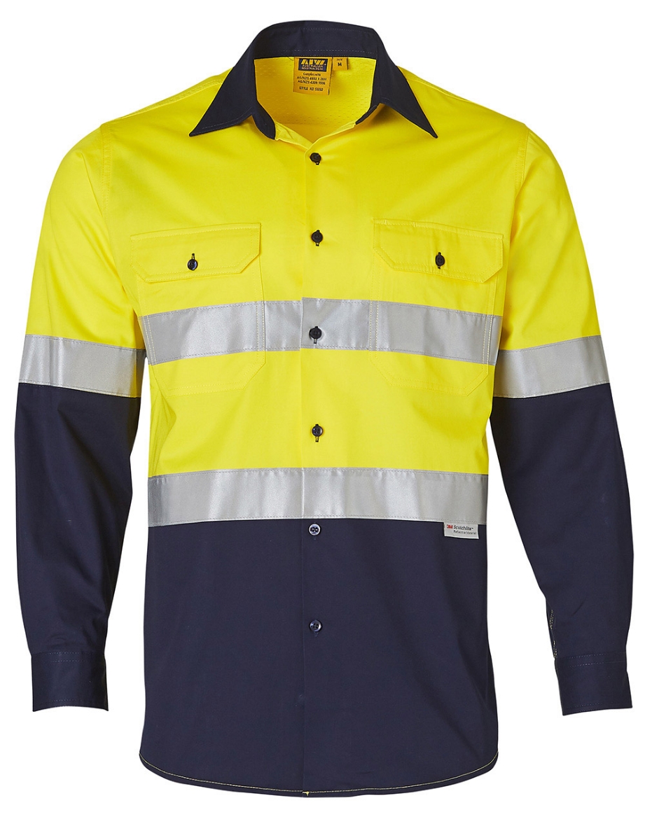 Picture of Winning Spirit, Mens High Visibility L/S Safety Shirt