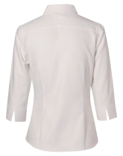 Picture of Winning Spirit, Ladies Mini Herringbone 3/4 Sleeve Shirt