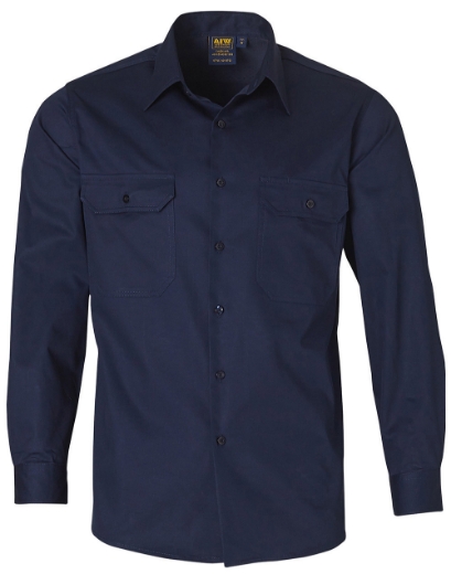 Picture of Winning Spirit, Mens Cool-Breeze Cotton L/S Work Shirt