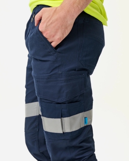 Picture of Elwood Workwear, Mens Reflective Cuffed Elastic Pant