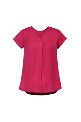 Picture of Biz Corporates, Kayla V-Neck Pleat Blouse