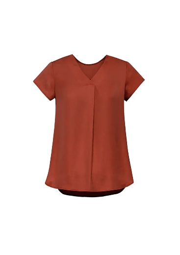 Picture of Biz Corporates, Kayla V-Neck Pleat Blouse