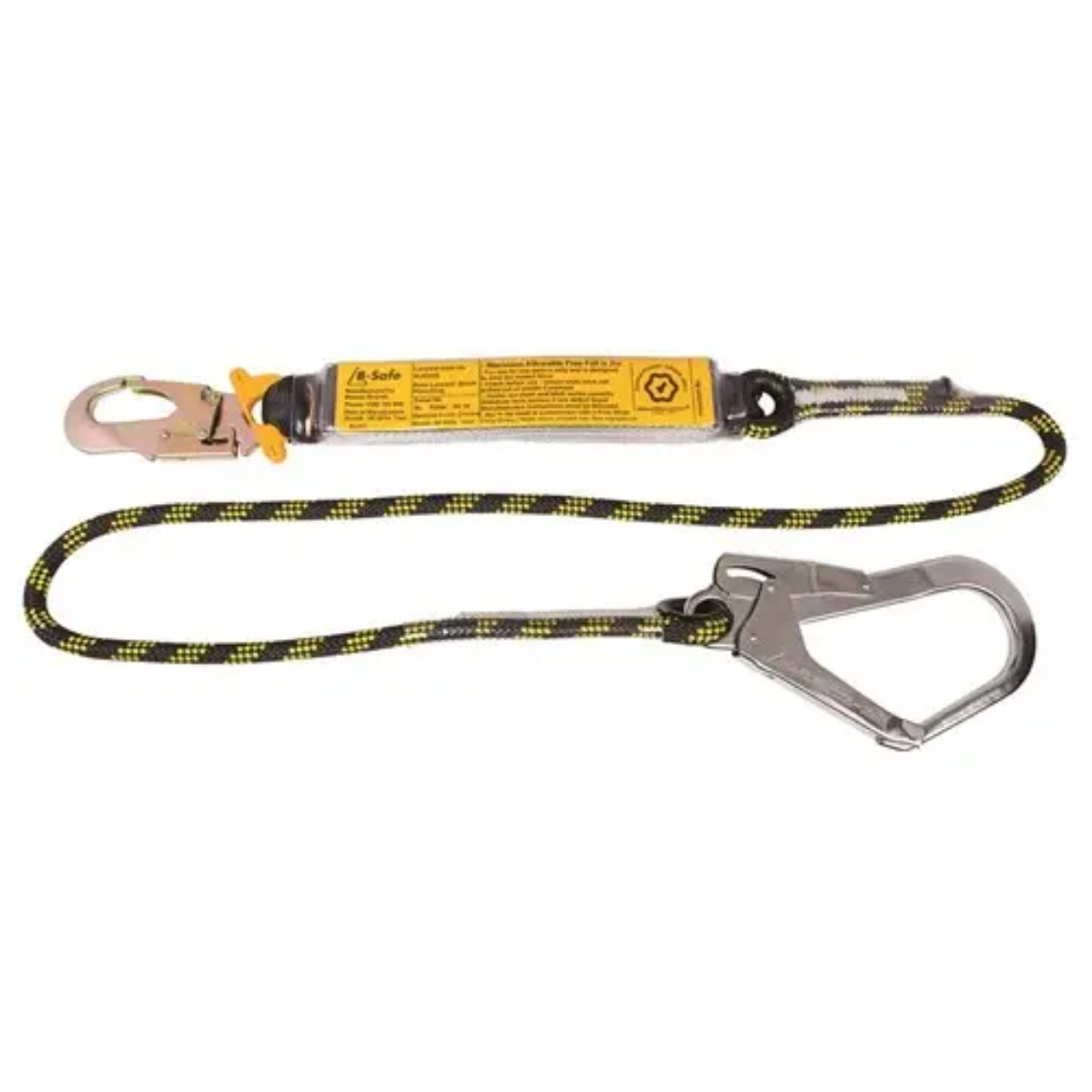 Picture of B-Safe, Shock Absorbing Lanyard Rope 2M Steel Snap Hook & Scaffold Hook 50KG-140KG