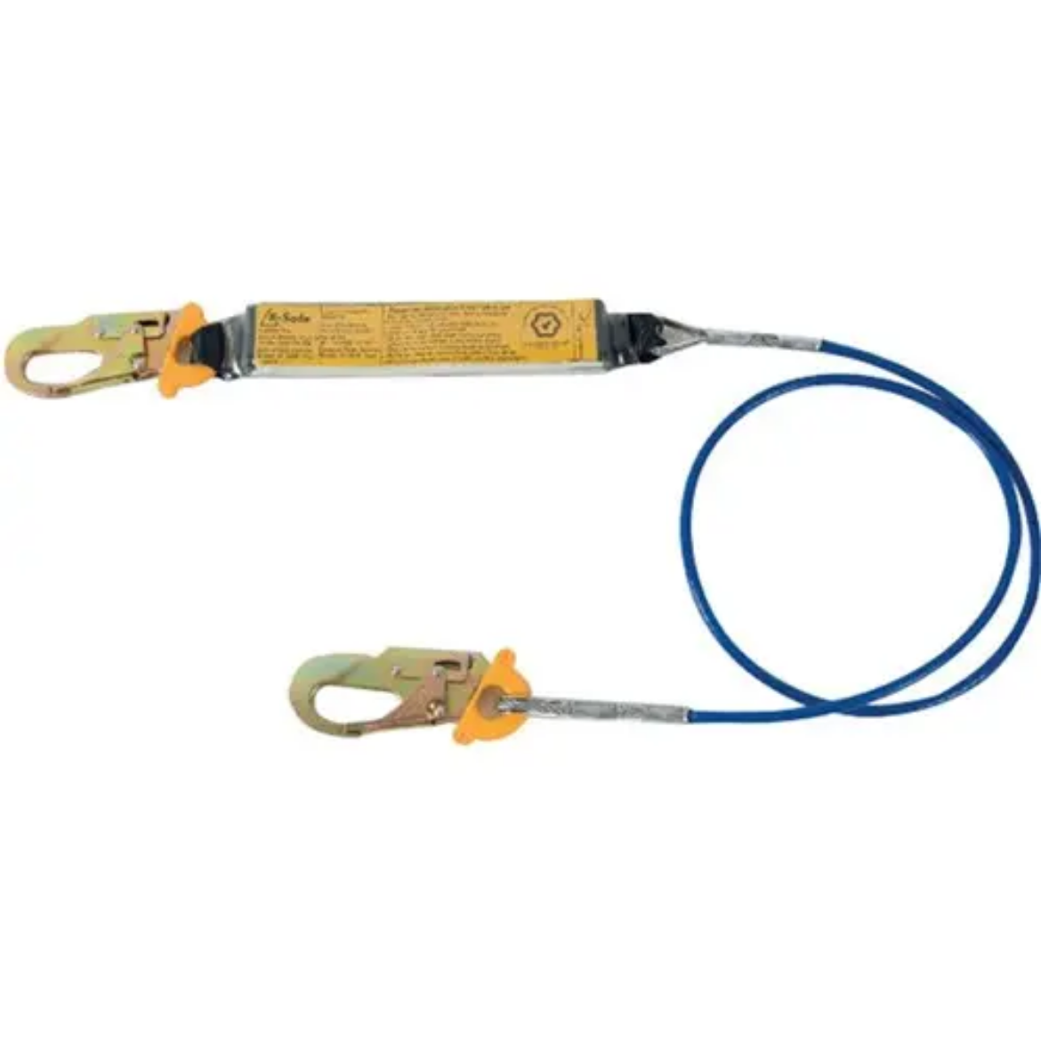 Picture of B-Safe, Shock Absorbing Lanyard PVC Wire 2M Aluminium Snap Hooks 50KG-140KG
