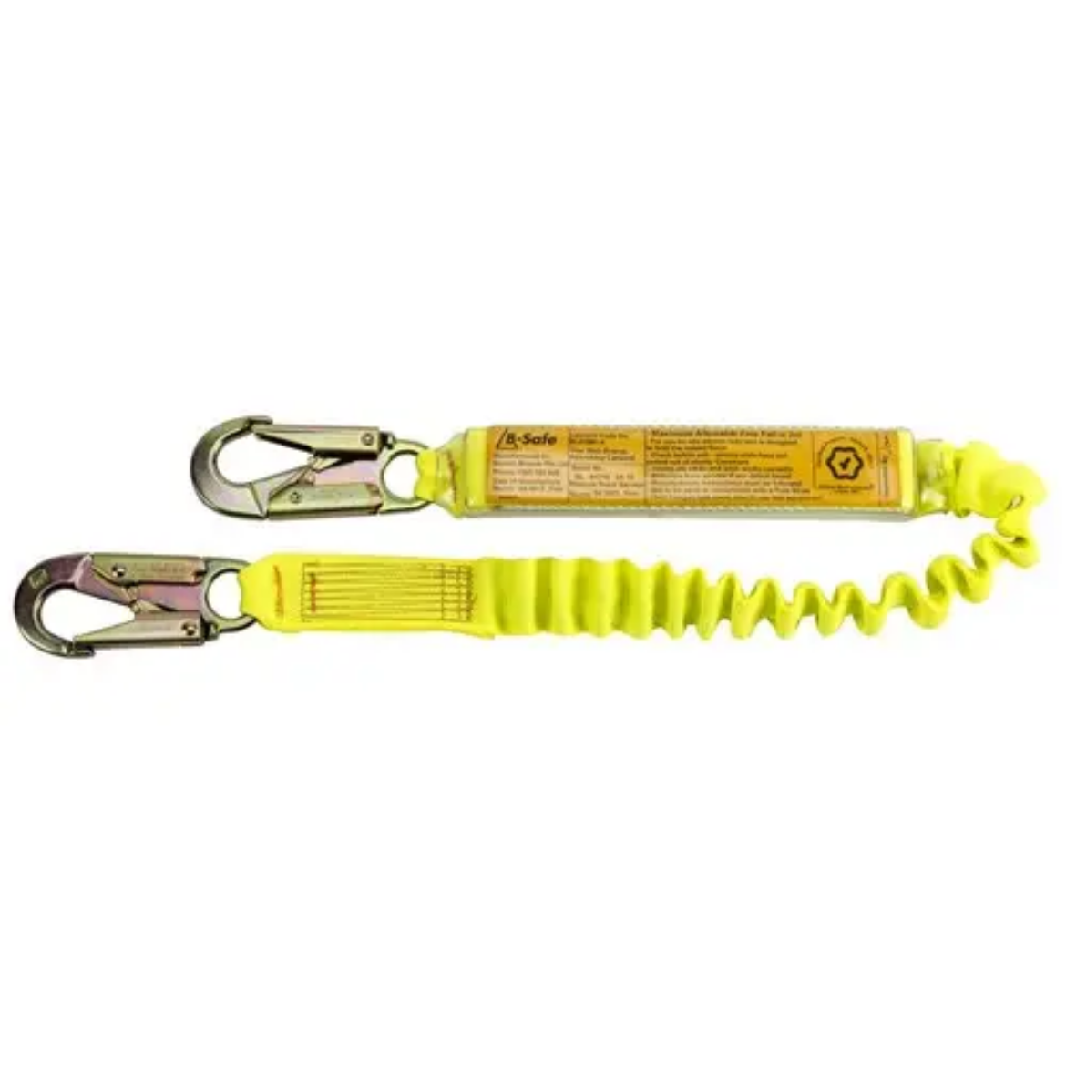 Picture of B-Safe, Shock Absorbing Lanyard Elasticised 2M-1.6M Aluminium Snap Hooks 50KG-140KG