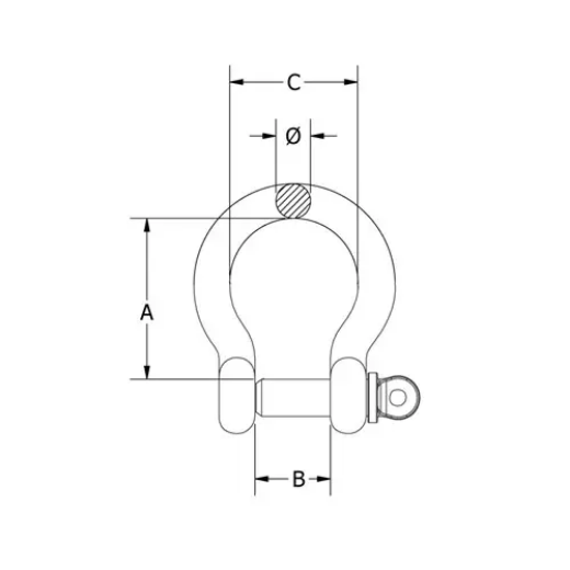 Picture of Beaver, G316 S/S Bow Shackle