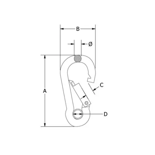 Picture of Beaver, G316 S/S Snap Eye Hook