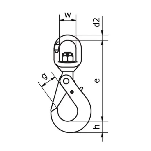 Picture of Beaver, G80 Eye Swivel Self Locking Hook