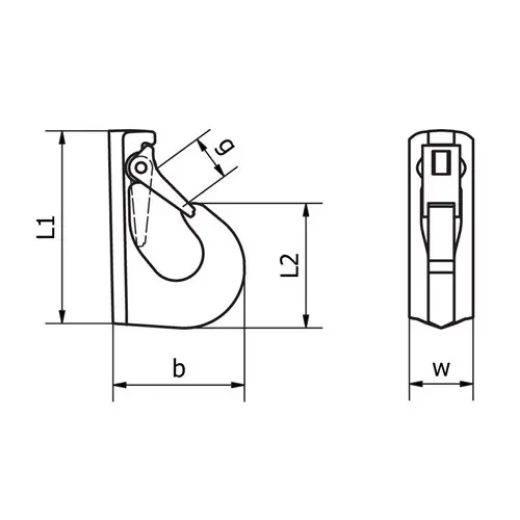 Picture of Beaver, G80 Weld-On Safety Excavator Hook