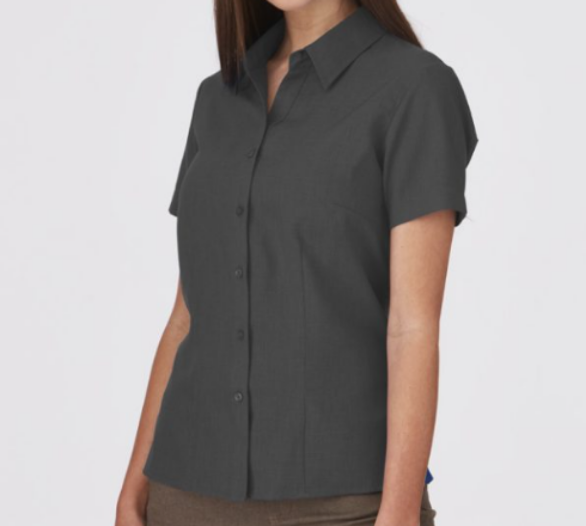 Picture of City Collection Ezylin Short Sleeve Shirt. Charcoal - size 8