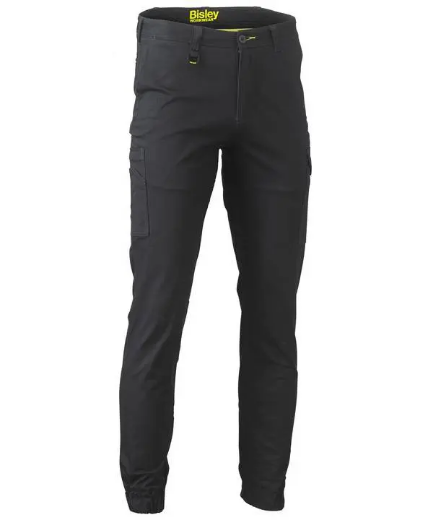 Picture of Bisley, Stretch Cotton Drill Cargo Cuffed Pants- Stone Size 92R