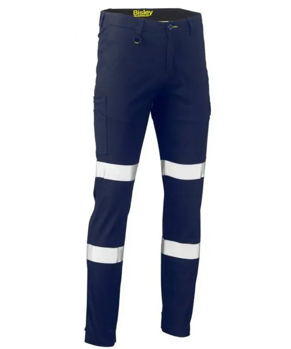 Picture of Bisley, Taped Stretch Cotton Drill Cargo Pants- Navy Size 72R