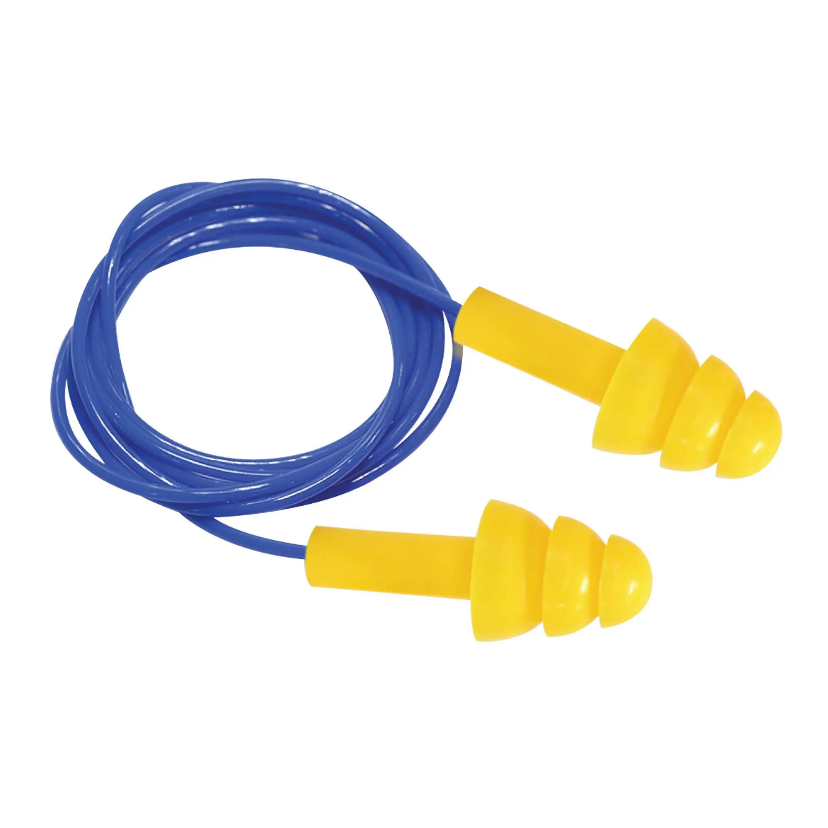 Picture of Force360 Silicone Corded Reuseable Earplug Class 4, 24dB (100pr Per Box) Blue Size One