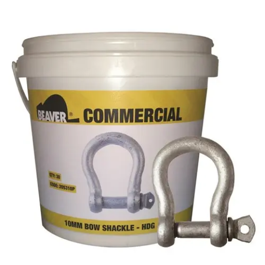 Picture of Beaver, Hot Dipped Galvanised Commercial Bow Shackles - Galvanised Size 16mm