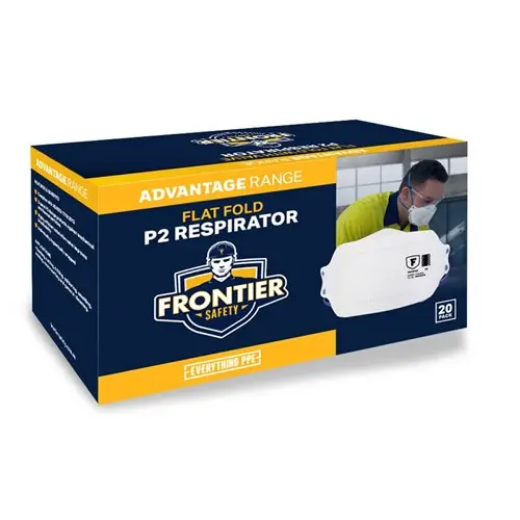Picture of Frontier, P2 Flat Fold Respirator no valve, 20 units per box - White