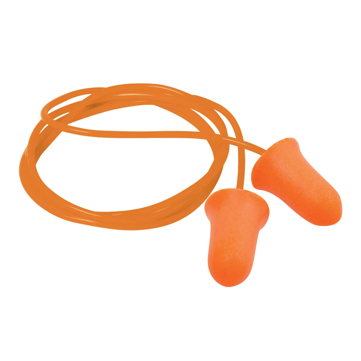 Picture of Force360 Bell Shaped Corded Disposable Earplug Class 4, 22dB (100pr Per Box) Orange Size One