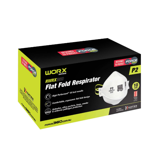 Picture of Force360 P2 Flat Fold Disposable Respirator (20 per box) White Size One